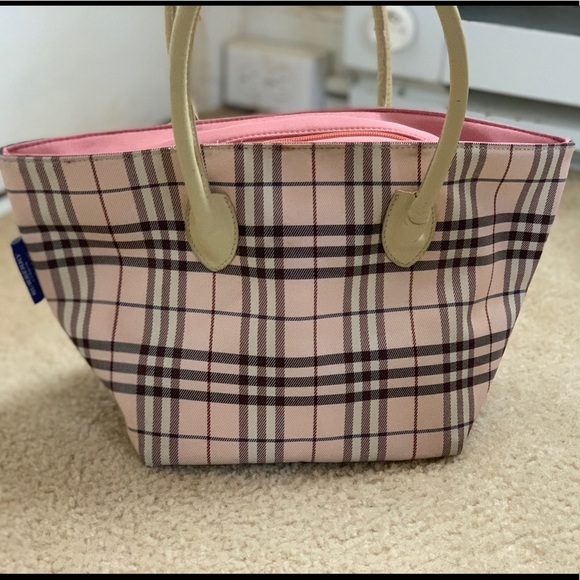 burberry blue label pink bag